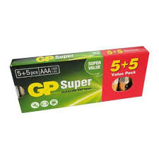 Süper Alkalin LR03 AAA Boy İnce Kalem Pil 5+5li Paket GP24A-5EET