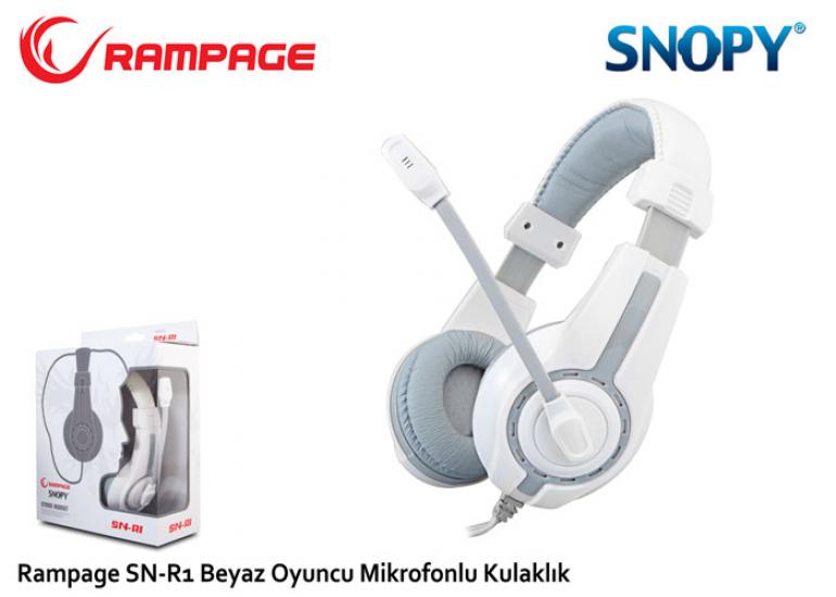 Rampage SN-R1 Beyaz-Siyah Oyuncu Mikrofonlu Kulaklık