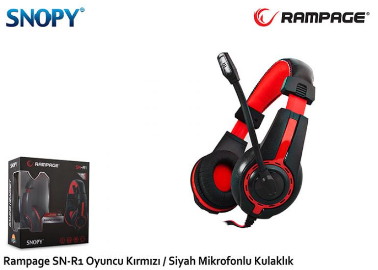 Rampage SN-R1 Kırmızı Siyah Oyuncu Mikrofonlu Kulaklık