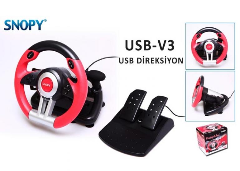 Snopy USB-V3 pc Büyük Pedallı Direksiyon