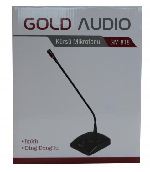 Gold Audıo GM-818 Kürsü Mikrofonu Işıklı Ding Donglu