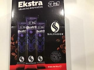 Cafe Salvador 3in1 Ekstra 16,5gr Kutuda 20 adet