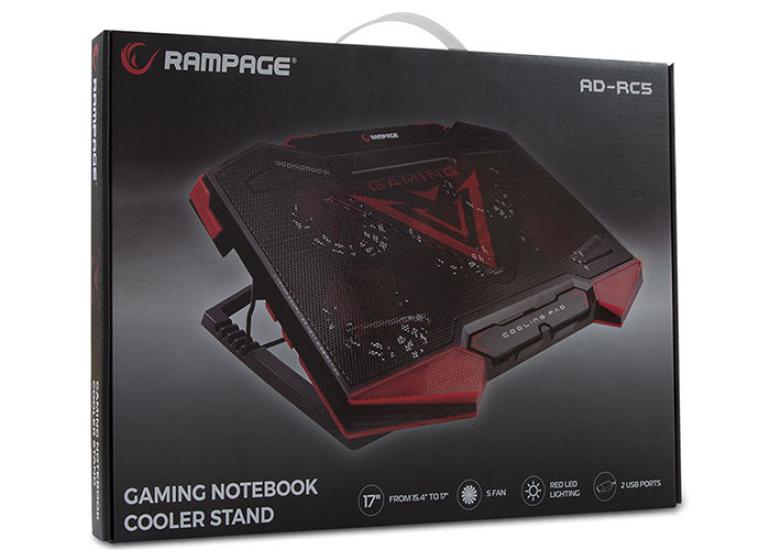 Addison Rampage AD-RC5 Siyah 5 Fan ve 2 Usb 15’’-17’’ Notebook Soğutucu Stand