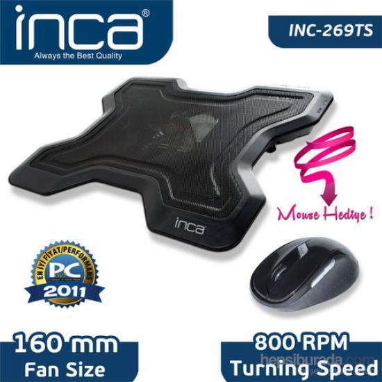 Inca Inc-269TS Notebook Soğutucu + Mouse Seti