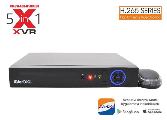 Averdigi Ad-5008E 8 Kanal 5Mp Destekli 5M-N XVR H.265 1x6TB Hdmı&Vga&Bnc(Adaptörsüz)