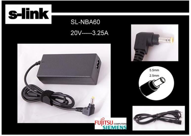 S-link SL-NBA60 20v 3.25a 5.5-2.5 Notebook Adaptörü