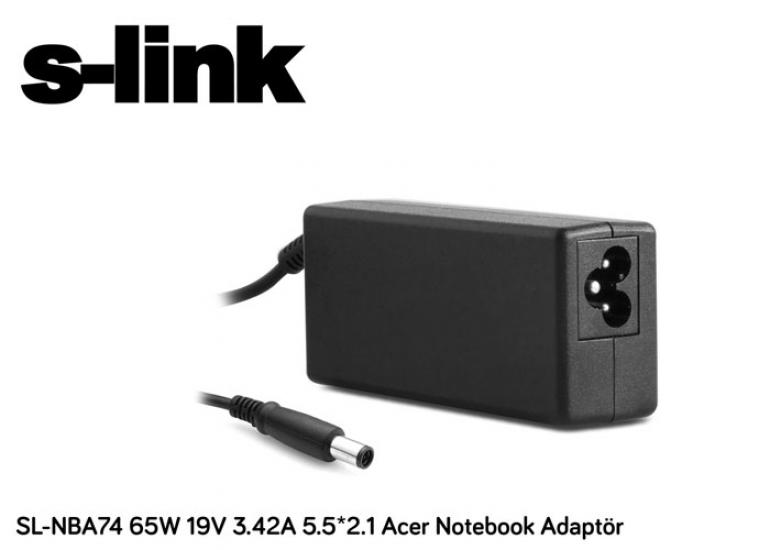 S-link SL-NBA74 65w 19v 3.42a 5.5-2.1 Notebook Adaptörü