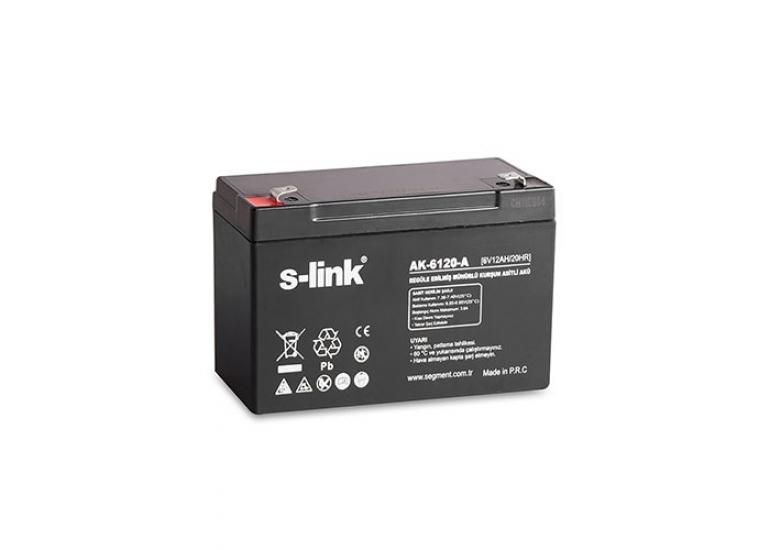 S-link AK-6120-a 6v 12ah Bakımsız Kuru Akü