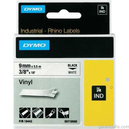 Dymo RhinoPRO Renkli Vinil 19mmx5,5m Sarı-Siyah