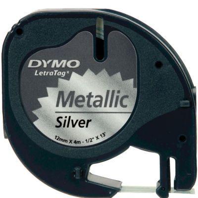 Dymo Letratag Metalik Şerit 12 mm X 4 Metre Gri