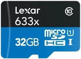 Lexar V10 32GB Micro Sd Kart 633X-100-20 UHS-1 C10 Adaptörlü LSDMI32GBB633A