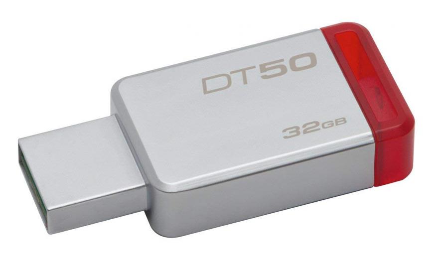 Kingston DT50 32 Gb Usb 3.1 Metal Kasa Flash Bellek 110MB-s Okuma Hızı 15MB-s Yazma Hızı