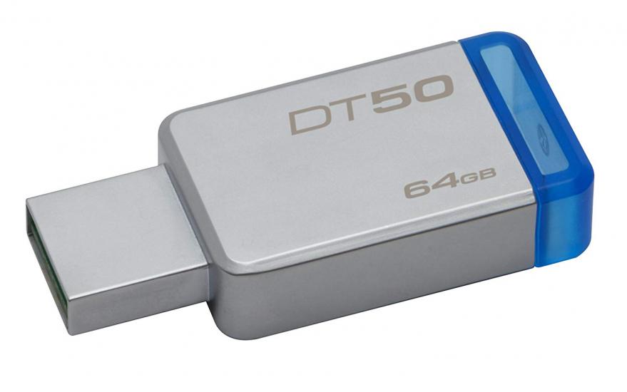 Kingston DT50 64 Gb Usb 3.1 Metal Kasa Flash Bellek 110MB-s Okuma Hızı 15MB-s Yazma Hızı