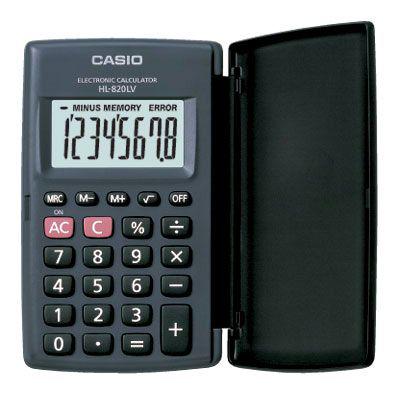 Casio HL-820LV-BK 8 Hane Siyah Cep Tipi Hesap Makinesi