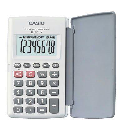 Casio HL-820LV-WE 8 Hane Beyaz Cep Tipi Hesap Makinesi