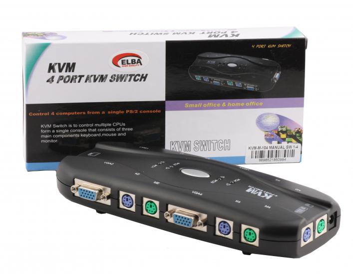 Elba M104 Manual 4PC-1MN PS2 Kvm Switch