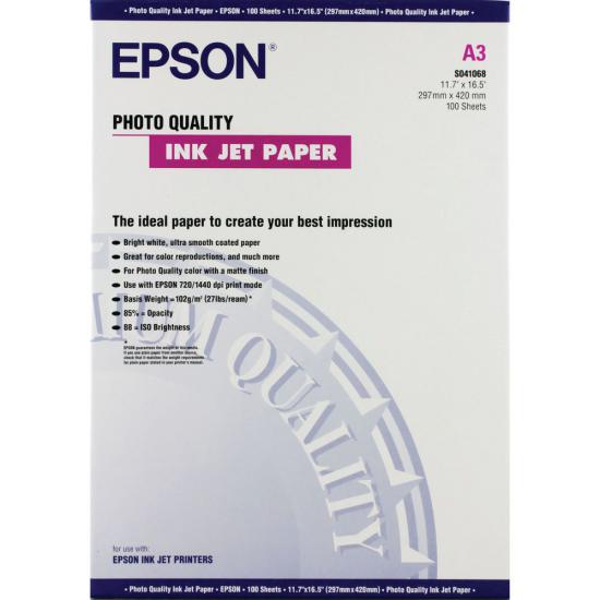 Epson A3 102gr 100 Adet Fotoğraf Kağıdı S041068