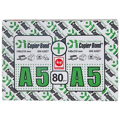 Copier Bond A5 Fotokopi Kağıdı 80gr-1000 li 1 koli= 10 Paket