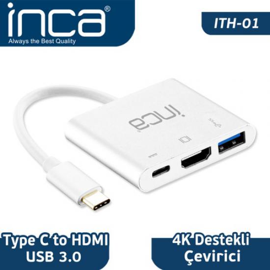 Inca Type C To HDMI - Usb 3.0 4K Destekli Çevirici