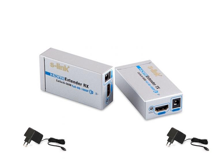 S-link SL-HEX60 Hdmı Cat6 60m Uzatıcı Extender