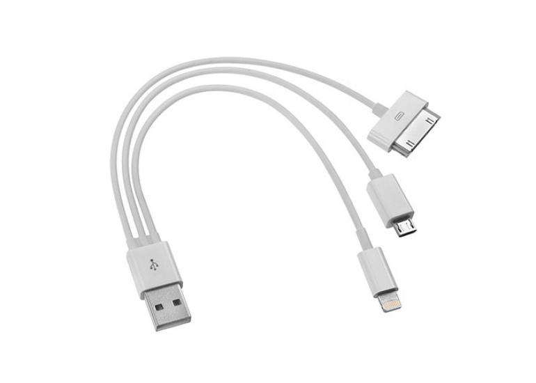 S-link SL-IP550 Usb to iPhone 4-5G+Micro 5pin Samsung Tablet Çevirici Kablo