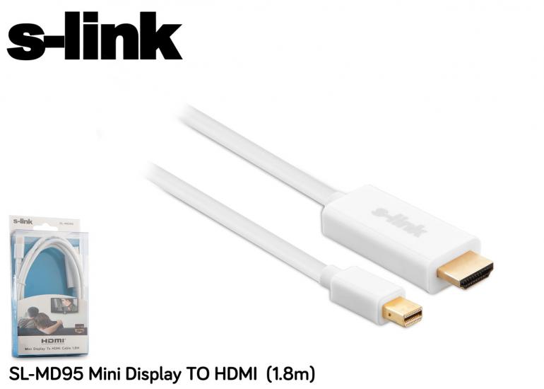 S-link SL-MD95 Mini Display Erkek To Hdmı Erkek Kablo