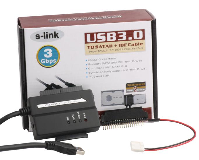 S-link SLX-625 Usb 3.0 To Ide Sata Çevirici Kablo