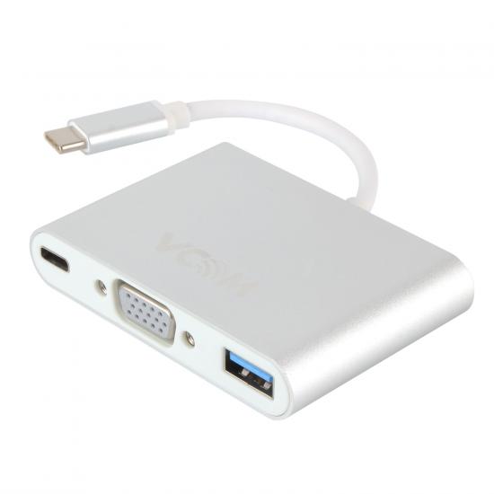 Vcom CU426M Type-C-M To Vga-F Usb 3.0-F Type-C-F Çevirici