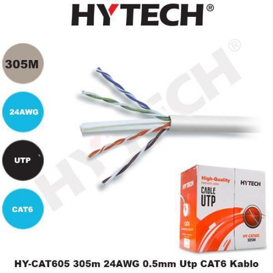 HYTECH HY-CAT605 305MT 24AWG 0,5MM UTP CAT6 KABLO