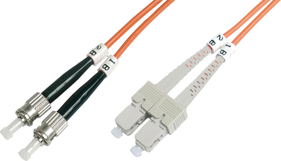 Beek ST-SC Fiber Optik Patch Kablo, 10 metre, Multimode 3.0mm Duplex, 62.5-125, OM 1, LSZH