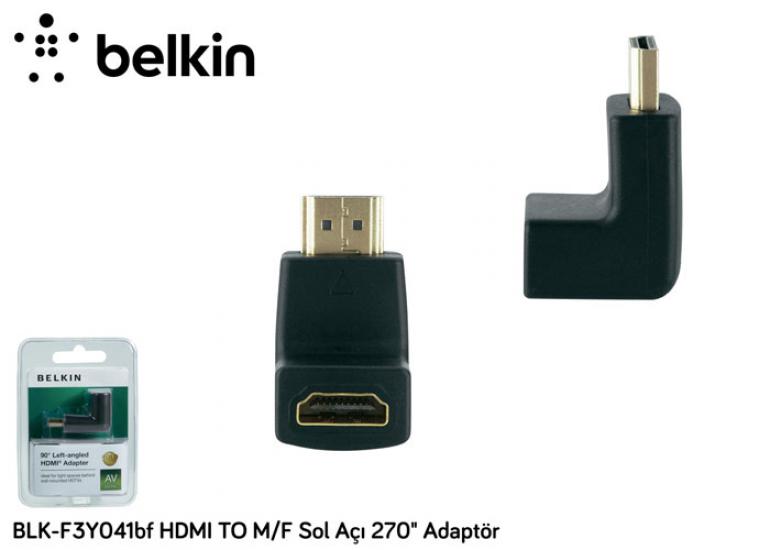 Belkin BLK-F3Y041BF Hdmı To M-F Sol Açı 270’’ Adaptör Kablo