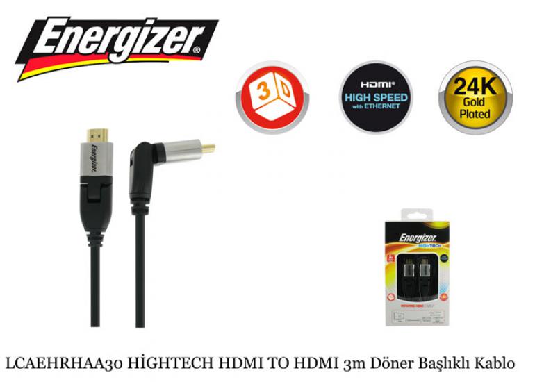 Energizer Lcaehrhaa30 Hightech Hdmi To Hdmi 3m Döner Başlıklı Kablo