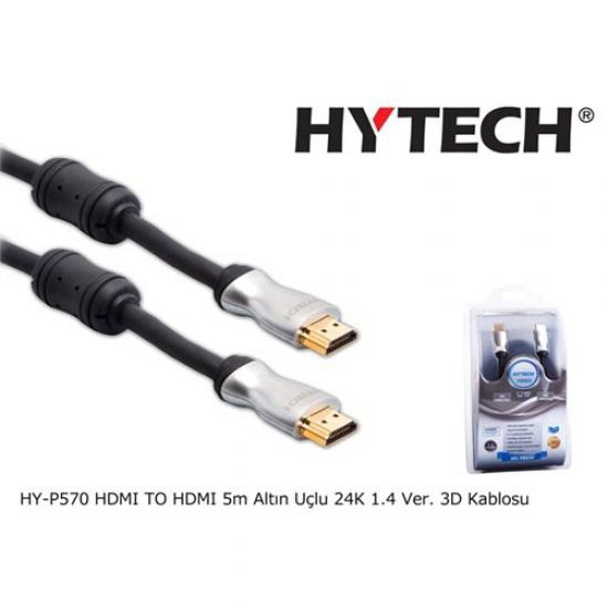 Hytech HY-P570 5mt Hdmi To Hdmi 1.4 Versiyon 24k 3d Gold Kablo