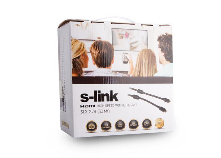 S-link SLX-279 HDMI TO HDMI 30m. Altın Uçlu 24K