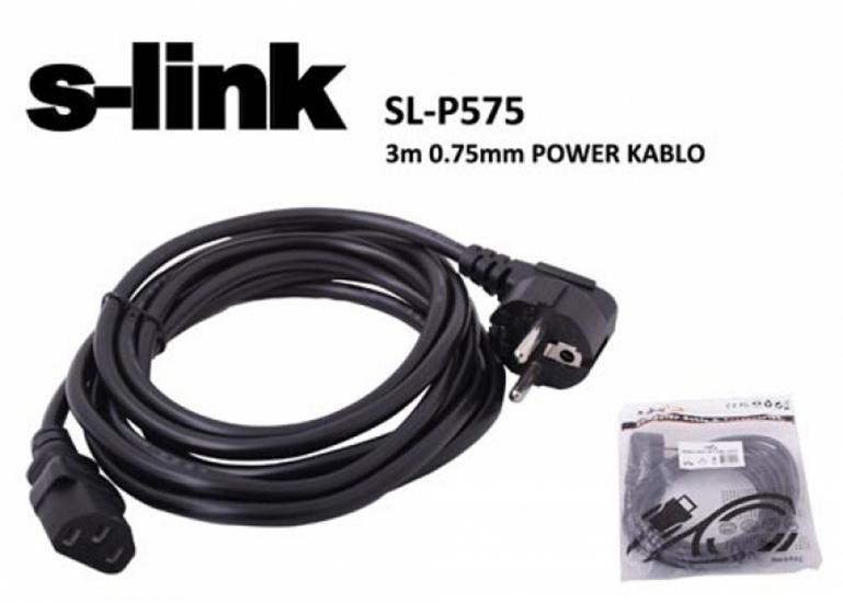 S-link SL-P575 3mt 0.75mm Power Elektrik Kablosu