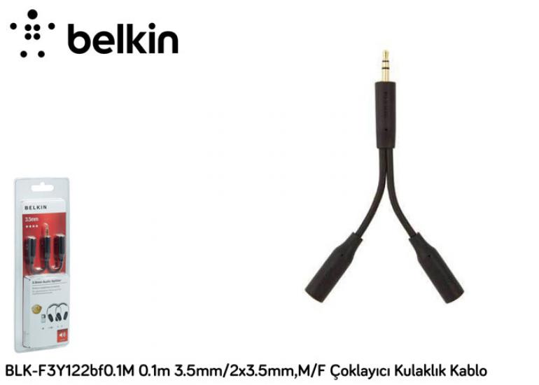 Belkin BLK-F3Y122BF0.1M 0.1m 3.5mm-2x3.5mm,M-F Kablo