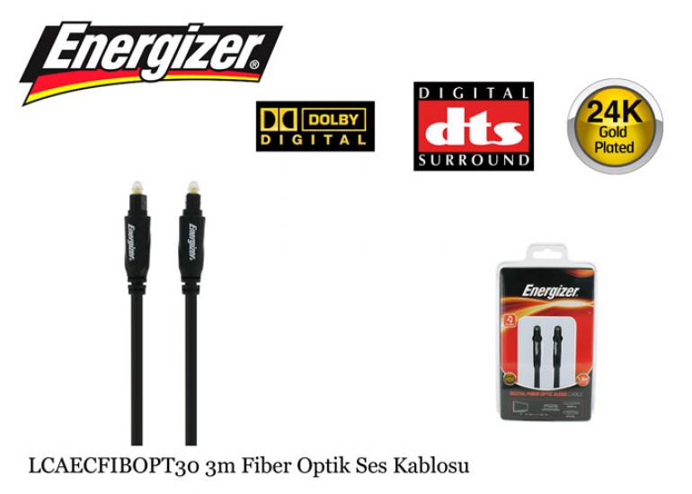 Energizer LCAECFIBOPT30 3m Fiber Optik Ses Kablosu