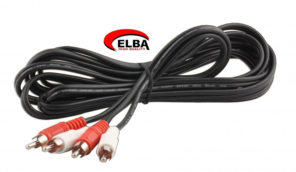 Elba C0604 2RCA-2RCA 3mt Stereo Kablo