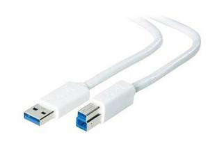 Belkin BLK-F3U159cp1.8MWHT Usb3.0 1.8m Dstp,Usba-Beyaz Yazıcı Kablosu