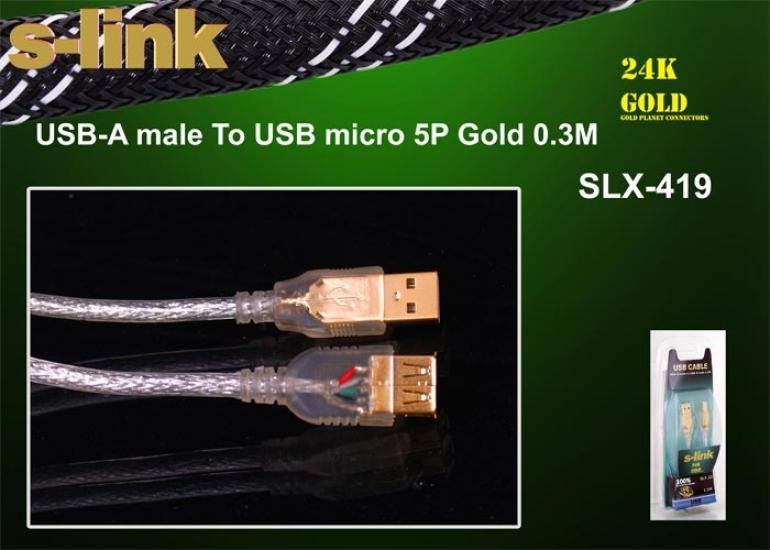 S-link SLX-419 0.30mt Micro 5p Kamera Kablosu