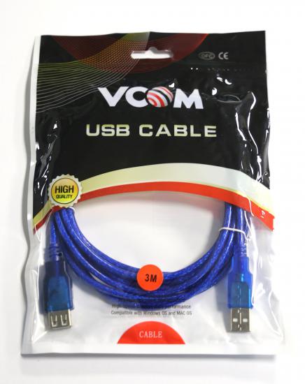 Vcom CU202TL 3MT Mavi Usb Uzatma Kablosu