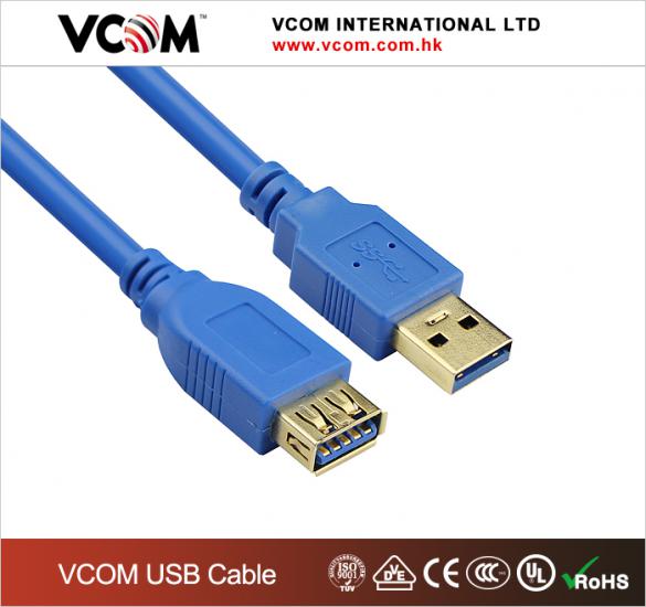 Vcom CU302-1.5mt Mavi Usb 3.0 Uzatma Kablosu