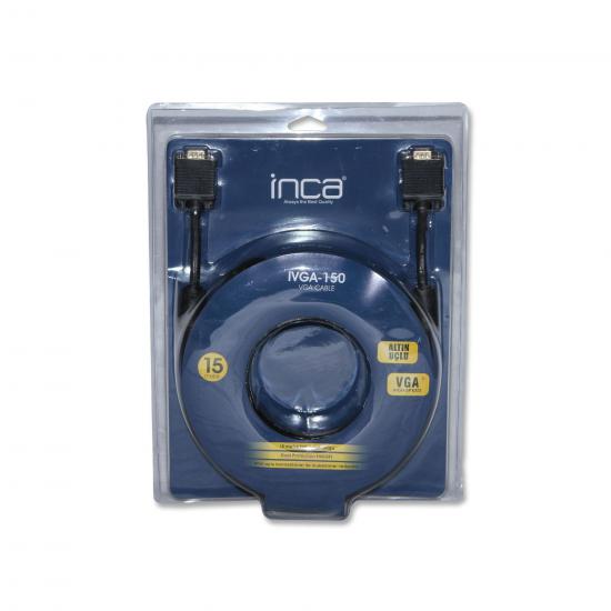 Inca IVGA-150 15MT Altın Uçlu Blister VGA Kablo