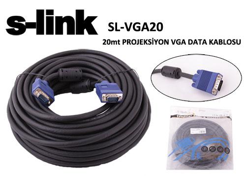 S-link SL-VGA20 20mt Ekran Kartı e-e Data Kablosu