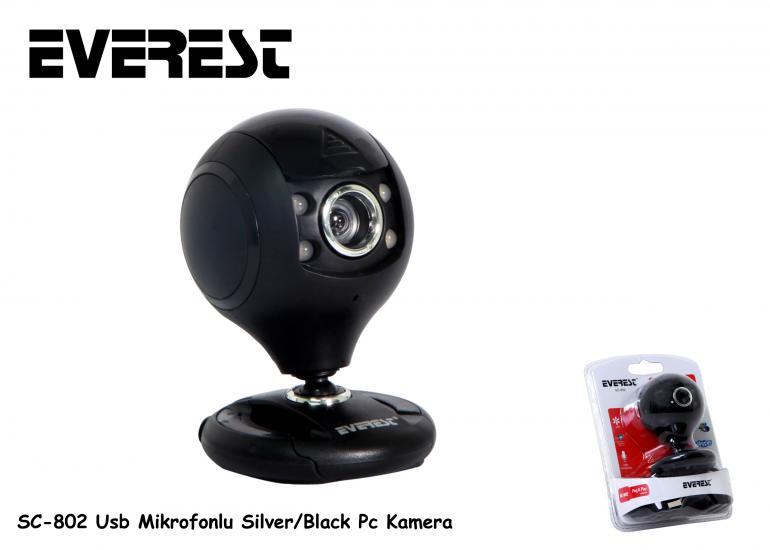 Everest SC-802 Siyah Usb Mikrofonlu Webcam