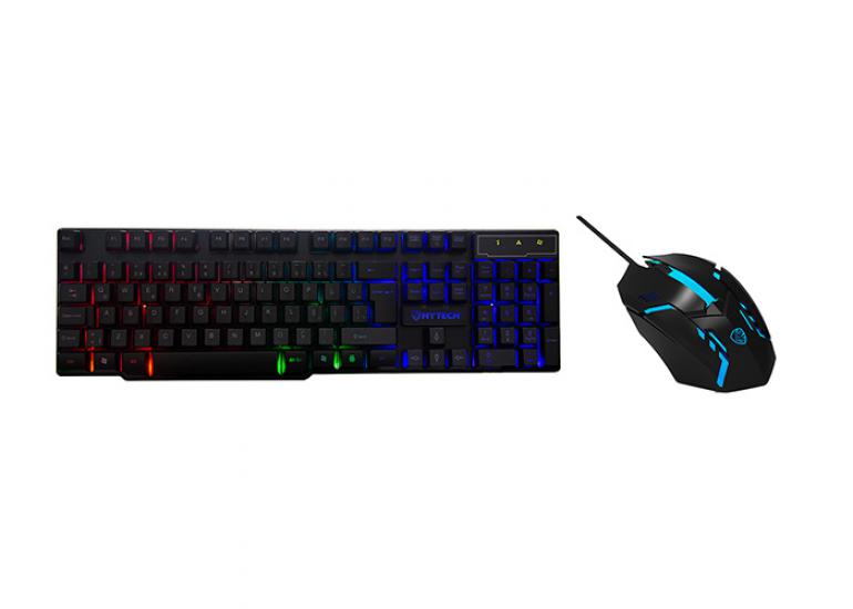 Hytech HKM-X78 VALOR Siyah Usb Gökkuşağı Zemin Aydınlatmalı Gaming Oyuncu Klavye + Mouse Set