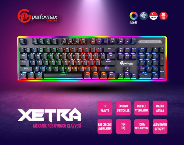 Performax-G Xetra Mekanik RGB Klavye Blue Swtc