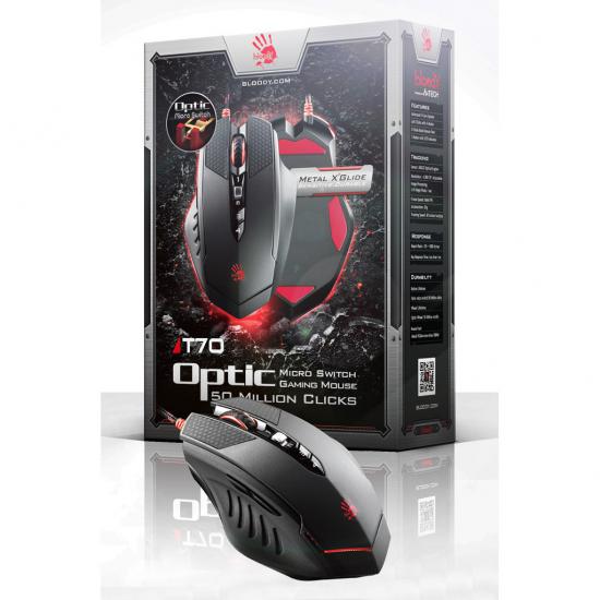 Bloody T70 Gümüş Siyah M.Core Optik 4000 Dpi Mouse