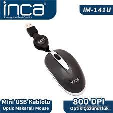 Inca IM-141U Silver Black Mini Makaralı Mouse