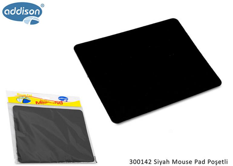 Addison 300142 (300145) Siyah Mouse Pad Poşetli